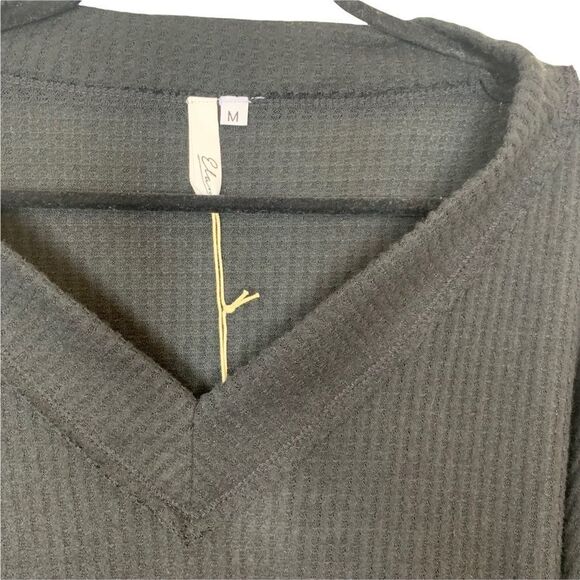 Net Elan Bruna Top-Long Sleeve Waffle Knit - Picture 4 of 8